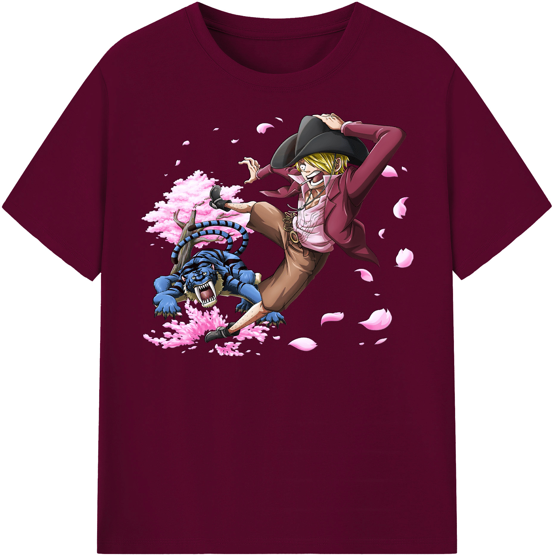 （画像用） ワンピース サンジ ONE PIECE Sanji レディースカジュアルプリントTシャツ（綿100％）